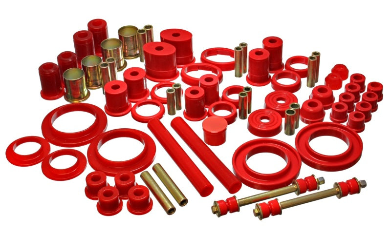 Energy Suspension 85-93 Ford Mustang Red Hyper-flex Master Bushing Set Bushing Kits Energy Suspension