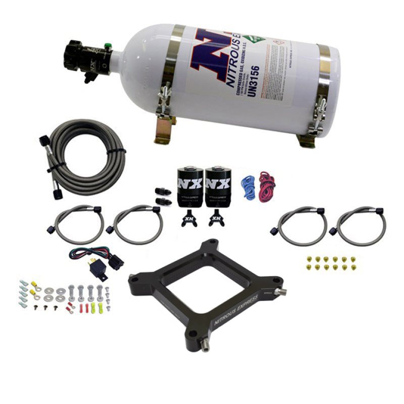 Nitrous Express 4150 Assassin Plate Stage 6 Nitrous Kit (50-300HP) w/10lb Bottle Nitrous Systems Nitrous Express