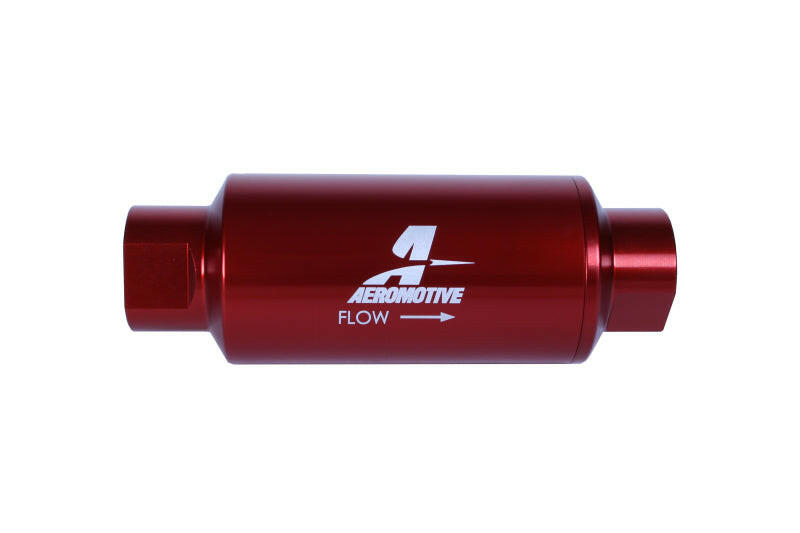 Aeromotive In-Line Filter - (AN-10) 10 Micron Microglass Element Red Anodize Finish Fuel Filters Aeromotive
