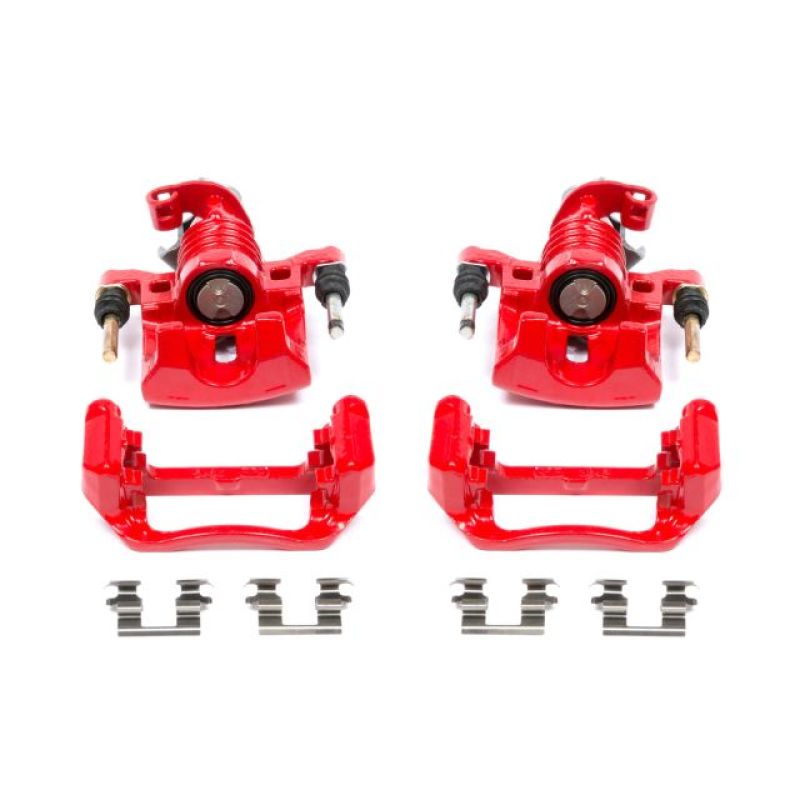 Power Stop 04-05 Pontiac Grand Prix Rear Red Calipers w/Brackets - Pair Brake Calipers - Perf PowerStop
