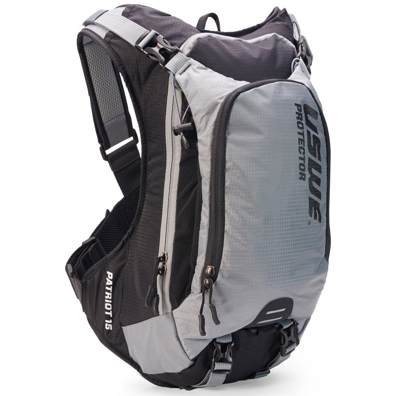 USWE Patriot MTB Protector Pack 15L - Grey/Black Bags - Backpacks USWE