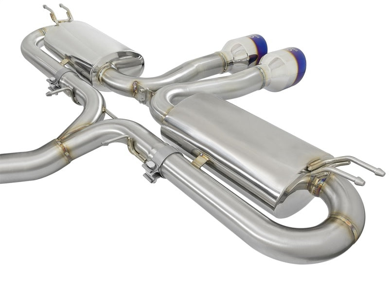 aFe Takeda 3in 304 SS Cat-Back Exhaust System w/ Blue Tips 2017+ Honda Civic Si 4Dr I4 1.5L (t) Catback aFe