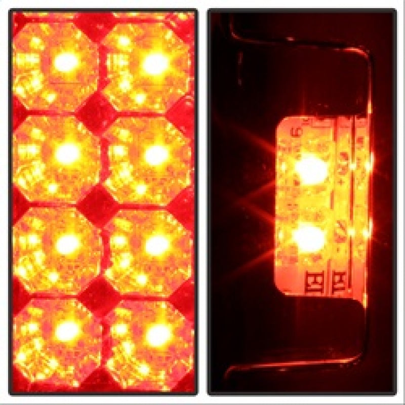 Spyder Ford F150 side 97-03/F250/350 Duty 99-07 LED Tail Lights Red Clear ALT-YD-FF15097-LED-RC Tail Lights SPYDER