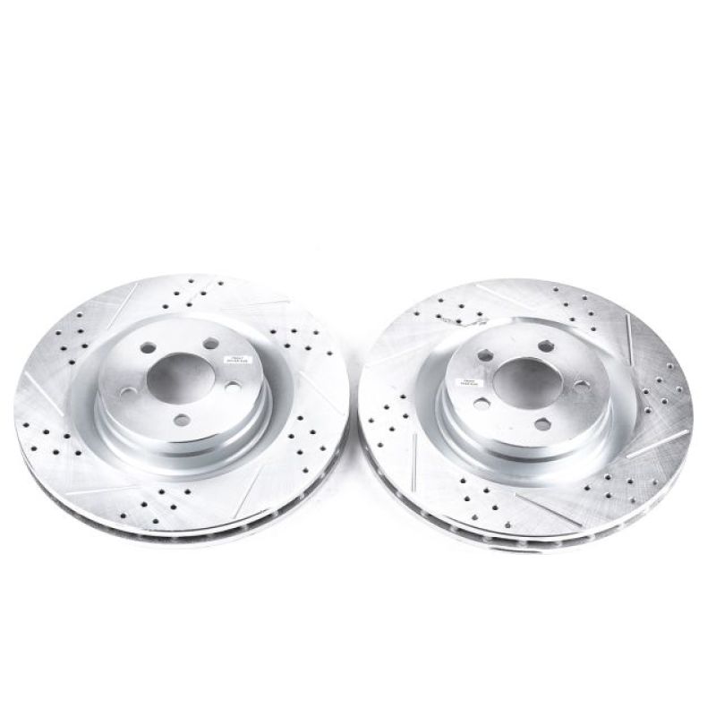 Power Stop 05-10 Chrysler 300 Front Evolution Drilled & Slotted Rotors - Pair Brake Rotors - Slot & Drilled PowerStop