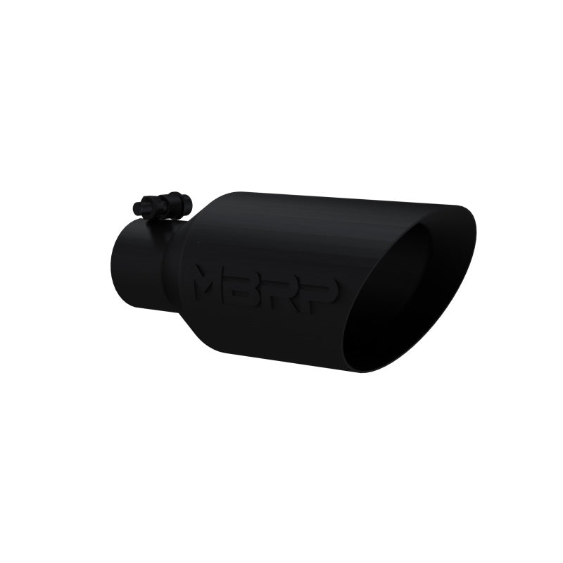MBRP Universal Dual Wall Angle Rolled End Tip 4-1/2in OD / 2-1/2in Inlet / 11in Length - Black Tips MBRP