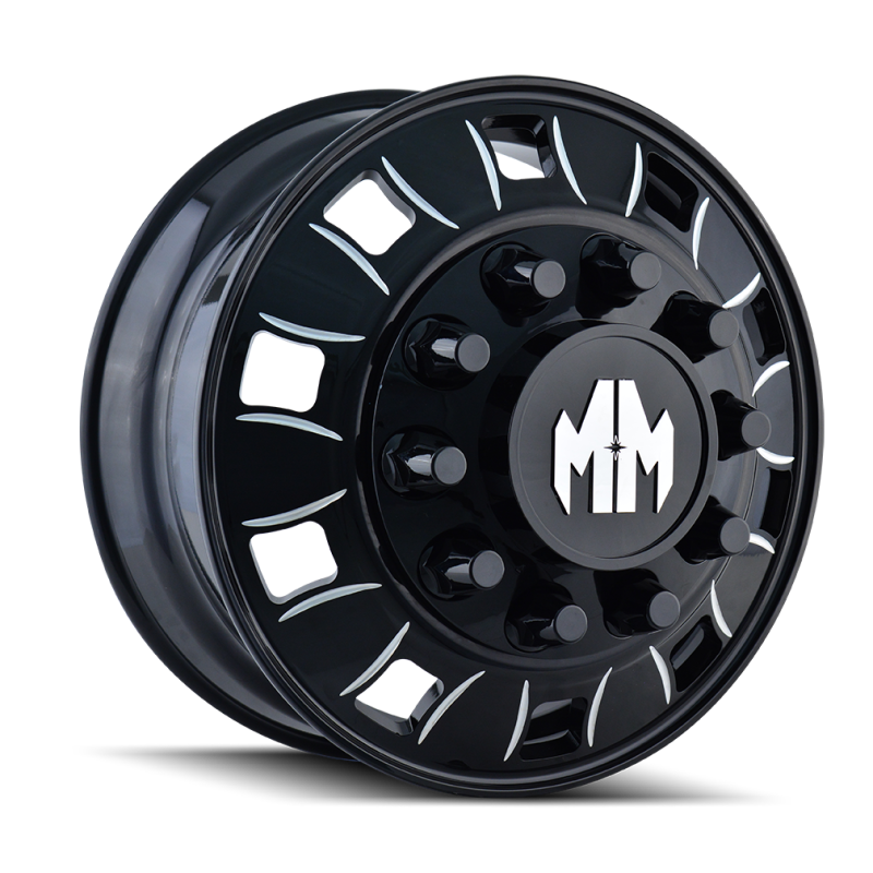 Mayhem 8180 BigRig 24.5x8.25 / 10x285.75 BP / 168mm Offset / 220.1mm Hub Inner Black Wheel Wheels - Cast Mayhem