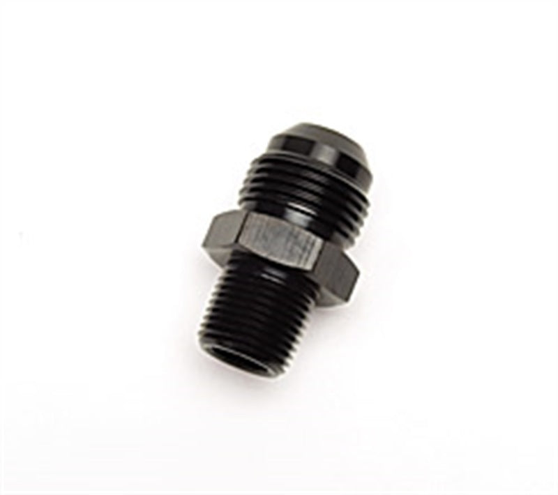 Russell Performance -10 AN to 3/8in NPT Straight Flare to Pipe (Black) Fittings Russell