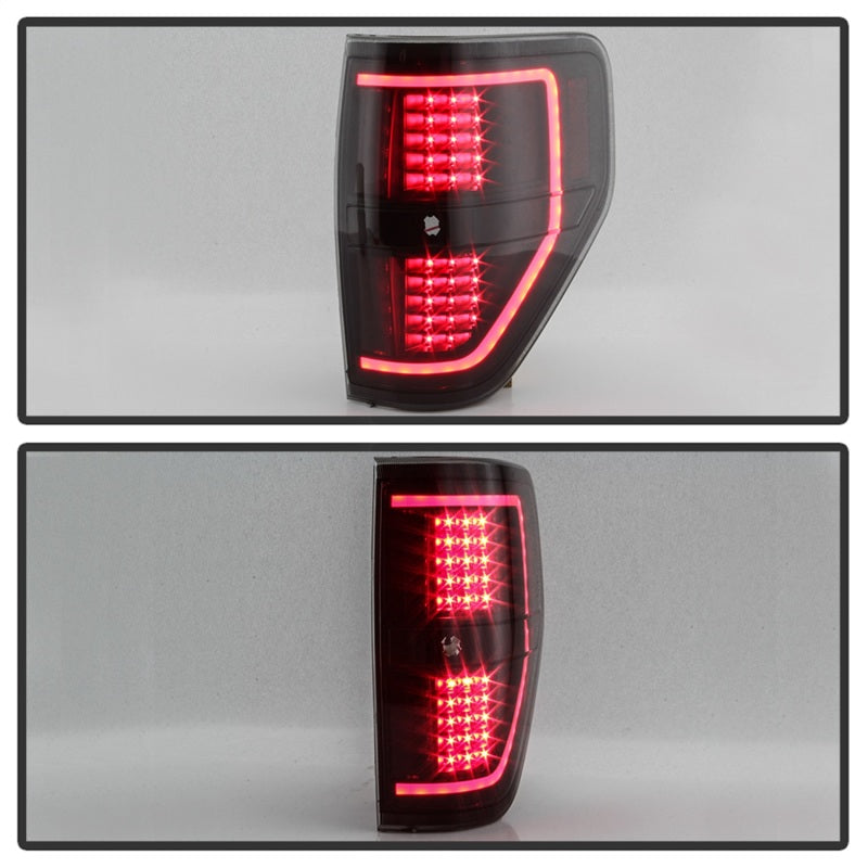 xTune 09-14 Ford F-150 Light Bar LED Tail Lights - Black Smoke (ALT-JH-FF15009-LBLED-BSM) Tail Lights SPYDER