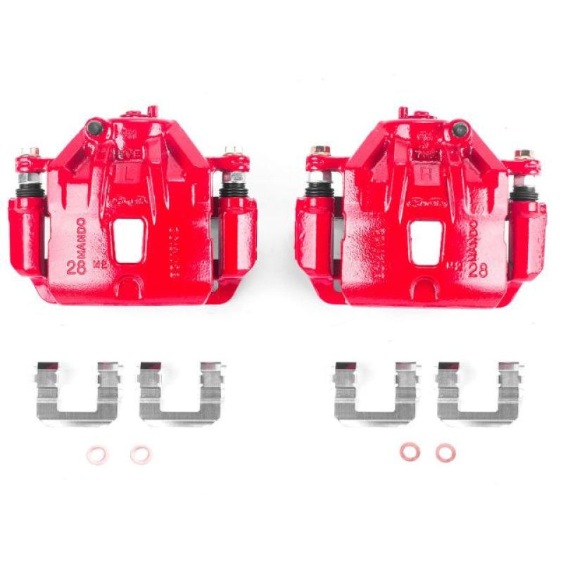 Power Stop 10-11 Hyundai Azera Front Red Calipers w/Brackets - Pair Brake Calipers - Perf PowerStop