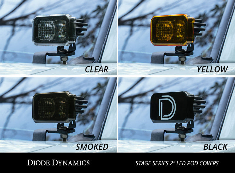 Diode Dynamics Stage Series 2 In LED Pod Cover Smoked Each Light Accessories and Wiring Diode Dynamics