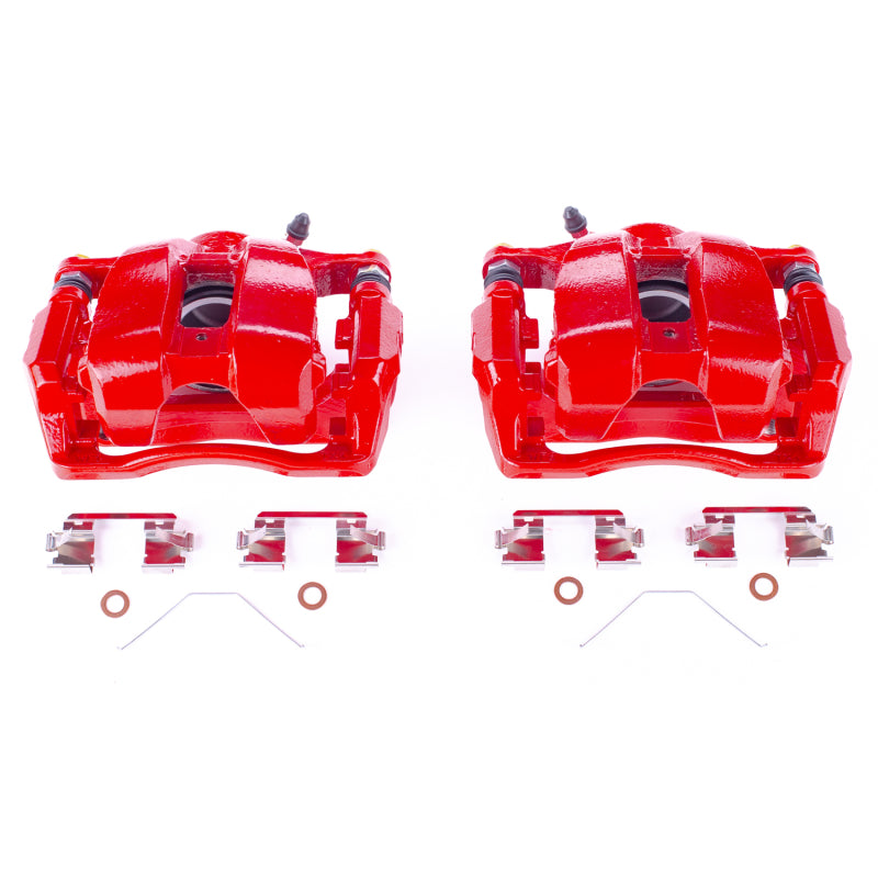 Power Stop 13-18 Acura RDX Front Red Calipers w/Brackets - Pair Brake Calipers - Perf PowerStop