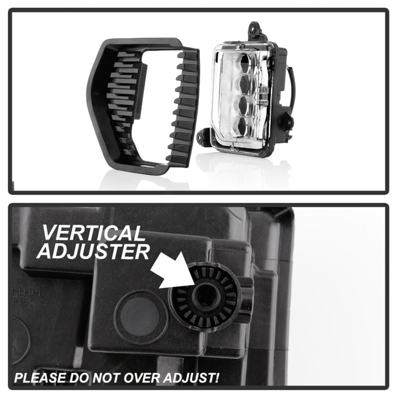 Spyder GMC Sierra 1500 Denali Only 19-20 (Not for 2500/3500) OEM Style Full LED Fog w/ Switch- Clear Fog Lights SPYDER