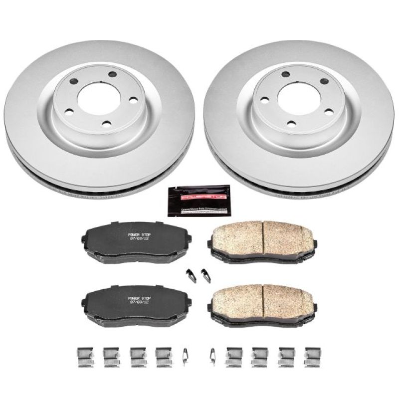 Power Stop 07-15 Ford Edge Front Z17 Evolution Geomet Coated Brake Kit Brake Kits - Performance Blank PowerStop