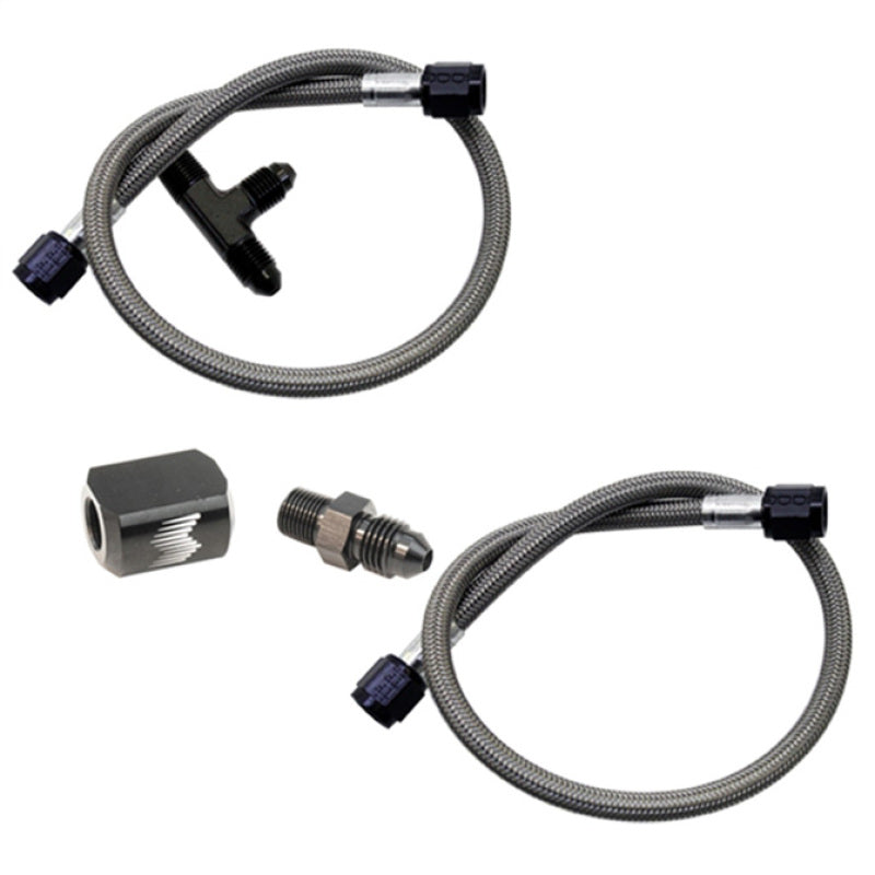 Snow Performance Water Dual Nozzle Upgrade SS Braided Line (For 4AN SS Braided Line Kit) Injection Pump Components Snow Performance