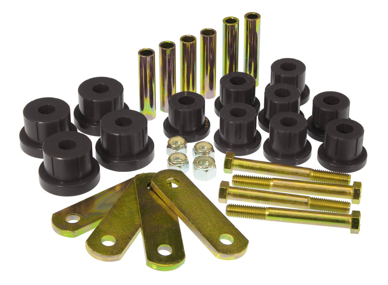 Prothane 67-81 Chevy Camaro HD Spring & Shackles Bushings - Black Bushing Kits Prothane