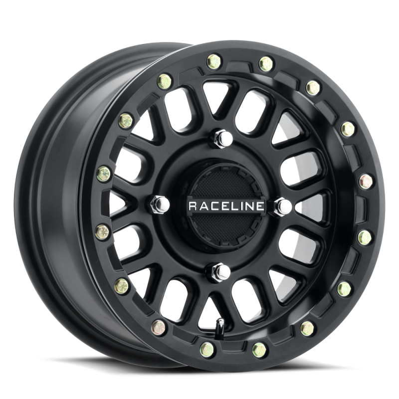 Raceline A92B Podium 15x6in / 4x137 BP / 40mm Offset / 110.18mm Bore - Satin Black Beadlock Wheel Wheels - Cast Raceline