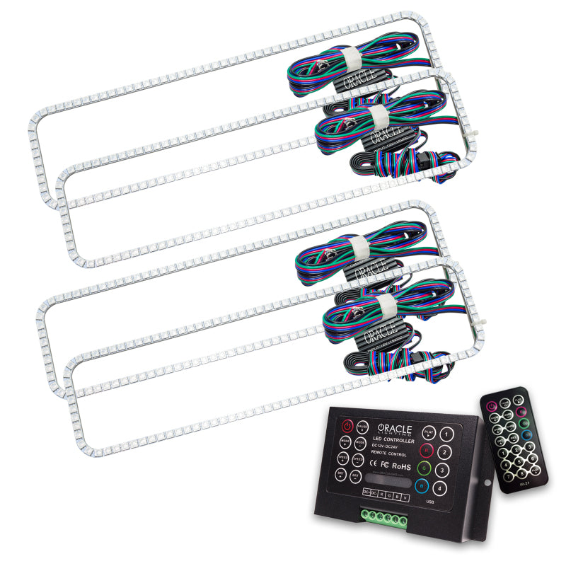 Oracle GMC Yukon 92-99 Dual Halo Kit - ColorSHIFT w/ 2.0 Controller Headlights ORACLE Lighting