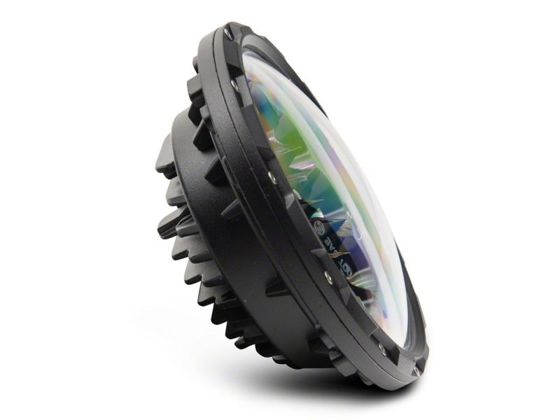 Raxiom 07-18 Jeep Wrangler JK Axial Spider LED Headlights w/Angel Eye Halo- Blk Housing (Clear Lens) Headlights Raxiom