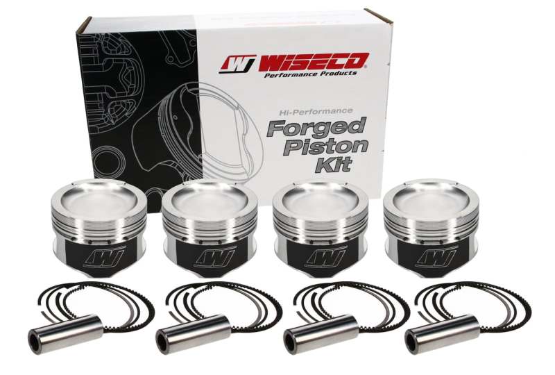 Wiseco Volkswagen ABF 2.0L 16V 84mm Bore 10.0:1 CR 4cc Dome Pistons - Set of 4 Piston Sets - Forged - 4cyl Wiseco