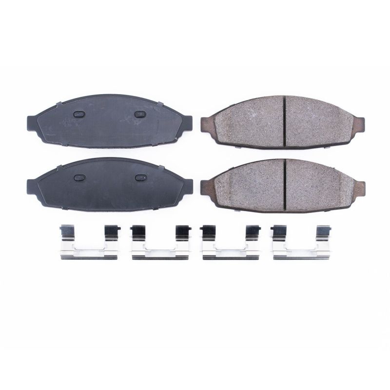 Power Stop 03-11 Ford Crown Victoria Front Z17 Evolution Ceramic Brake Pads w/Hardware Brake Pads - OE PowerStop
