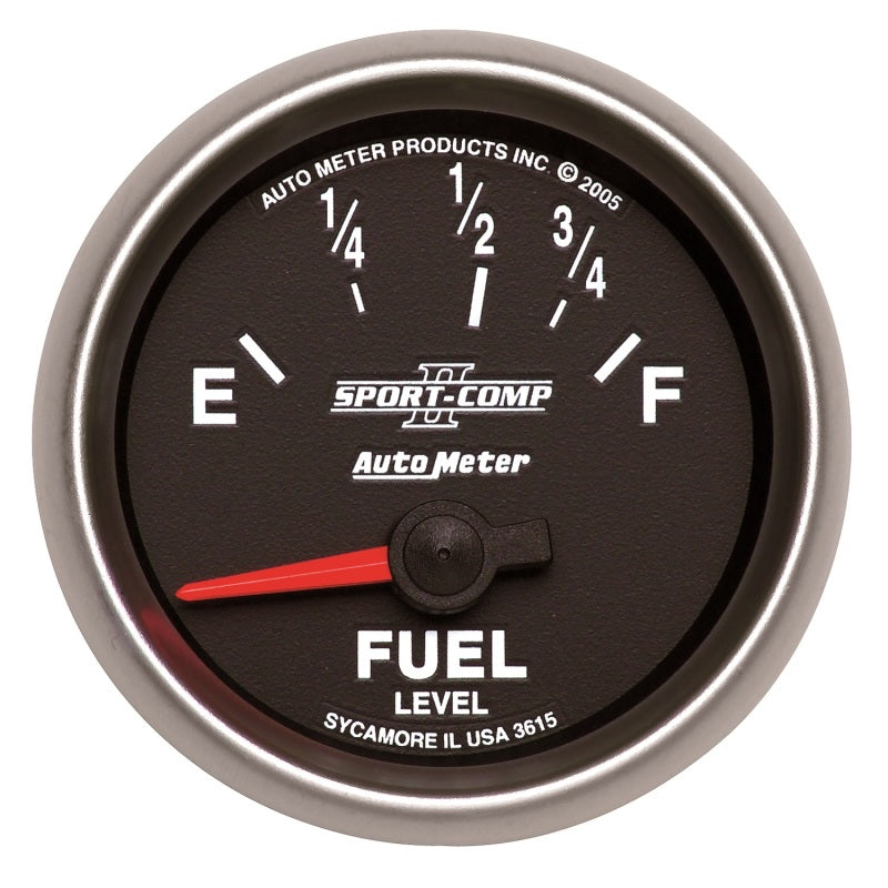 Autometer Sport-Comp II 52mm 73-10 ohms Short Seeep Electronic Fuel Level Gauge Gauges AutoMeter