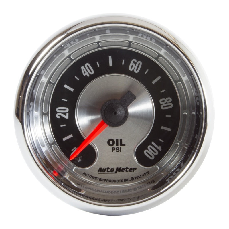 Autometer American Muscle 2 1/16in 100PSI Mechanical Oil Pressure Gauge Gauges AutoMeter