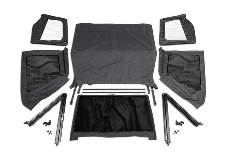 Rampage 1992-1995 Jeep Wrangler(YJ) Frameless Soft Top Kit - Black Diamond Soft Tops Rampage