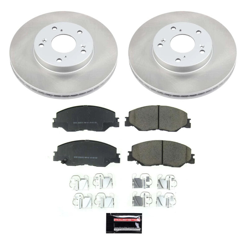 Power Stop 19-22 Honda Insight Front Semi-Coated Rotor Kit Brake Kits - Performance Blank PowerStop