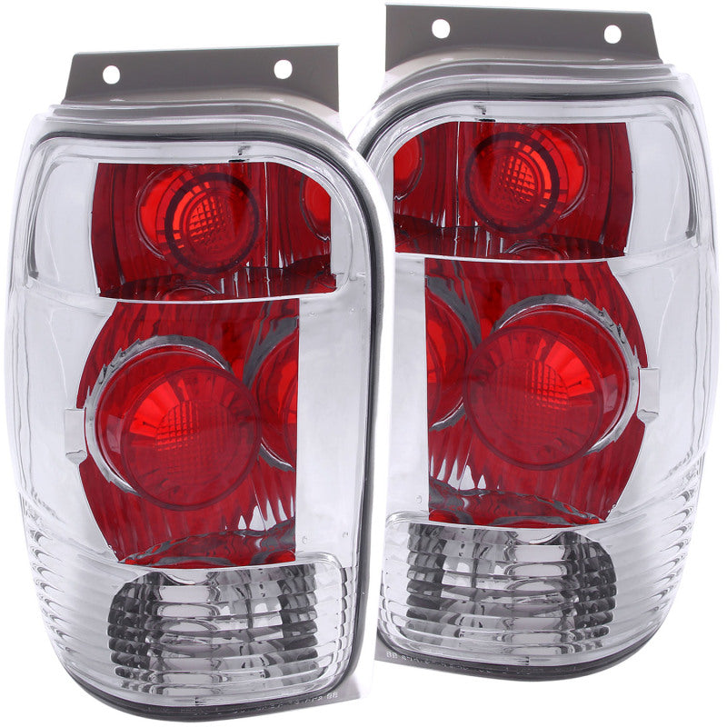 ANZO 1998-2001 Ford Explorer Taillights Chrome Tail Lights ANZO