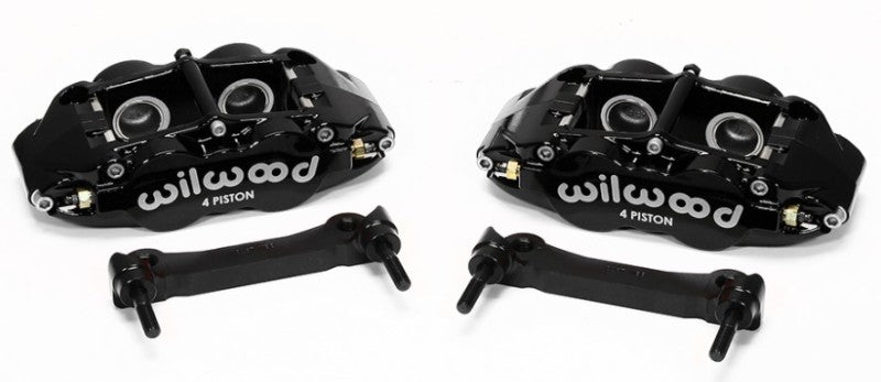 Wilwood Narrow Superlite 4R Rear Caliper & Bracket Kit - Black 97-13 C5/C6 Corvette w/ OEM Rotors Big Brake Kits Wilwood