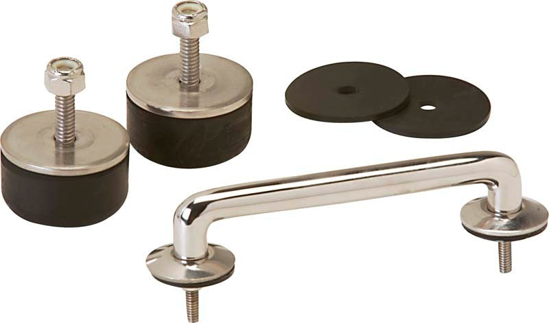 Kentrol 97-18 Jeep Wrangler TJ/JK Windshield Tie Down Kit - Polished Silver Windows Kentrol