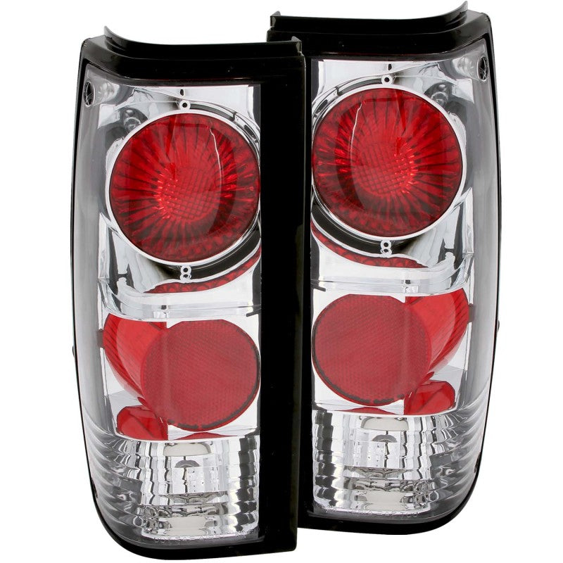 ANZO 1982-1994 Chevrolet S-10 Taillights Chrome Tail Lights ANZO