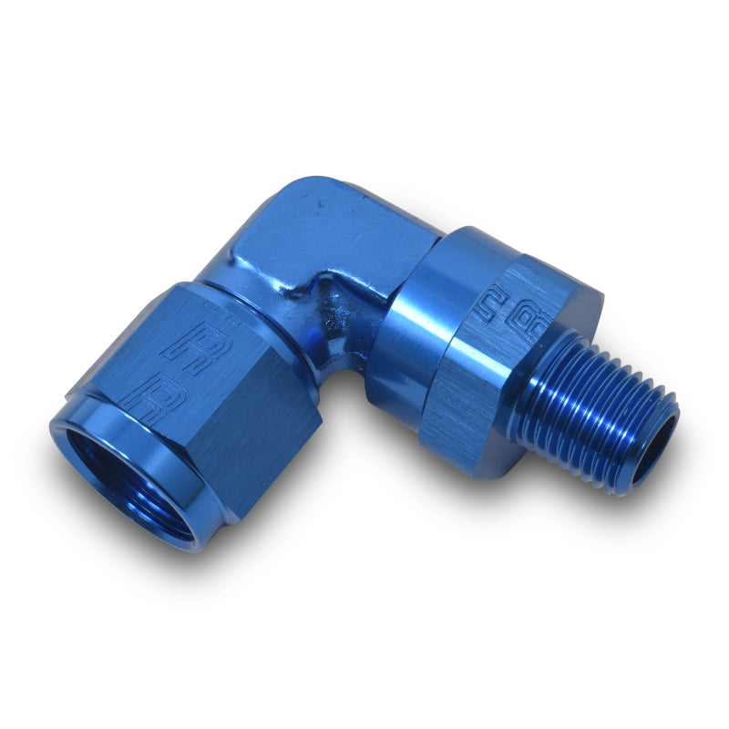 Russell Performance -6 AN 90 Degree Female to Male 1/8in Swivel NPT Fitting Fittings Russell