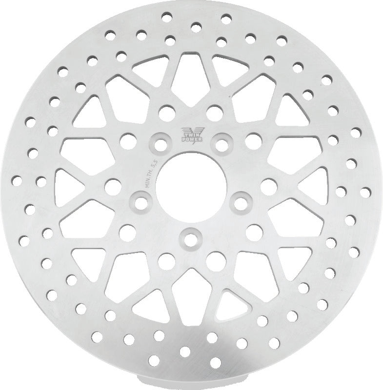 Twin Power 08-Up FLH FLT Rear 11.8 Solid Rotor Mesh Brake Rotors - OE TwinPower