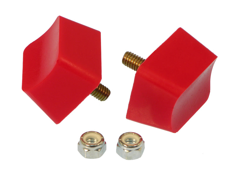 Prothane Universal Bump Stop 1X1 3/4X1 7/16 Crvd Top - Red Bump Stops Prothane