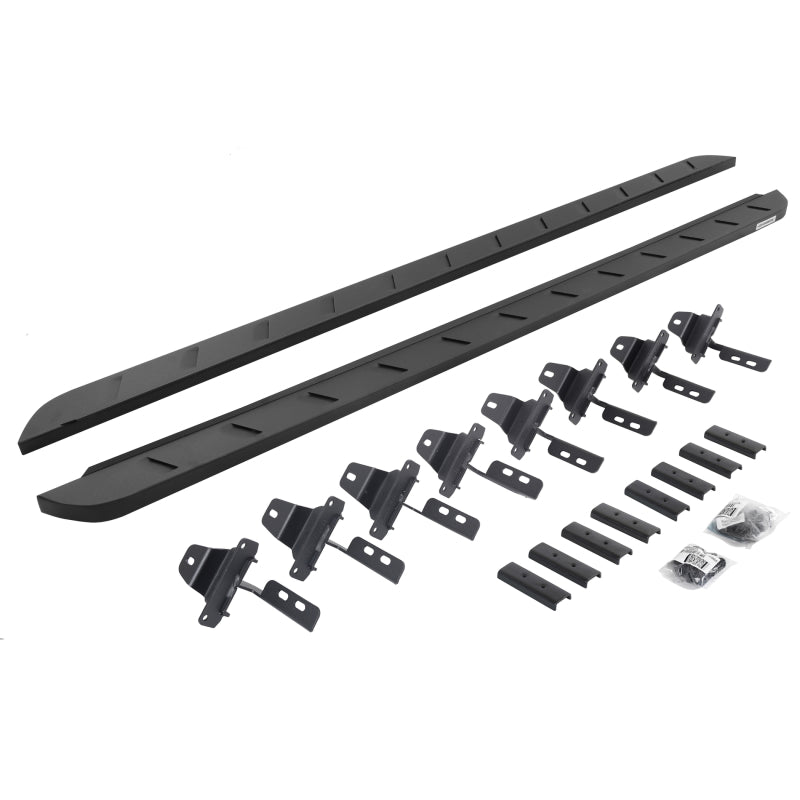 Go Rhino 20-22 Jeep Gladiator JT 4DR RB10 Slim Running Boards Kit (Incl. Brackets) - Tex. Blk Running Boards Go Rhino