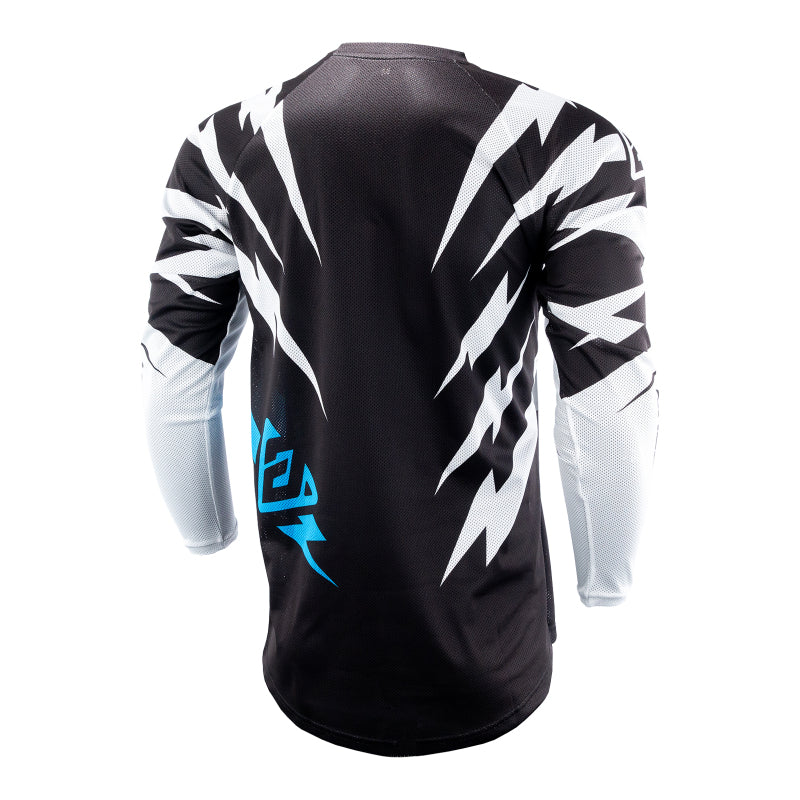 Answer 26 LE Syncron Rizz Vented Jersey Black/White/Cyan - 2XL Jerseys Answer