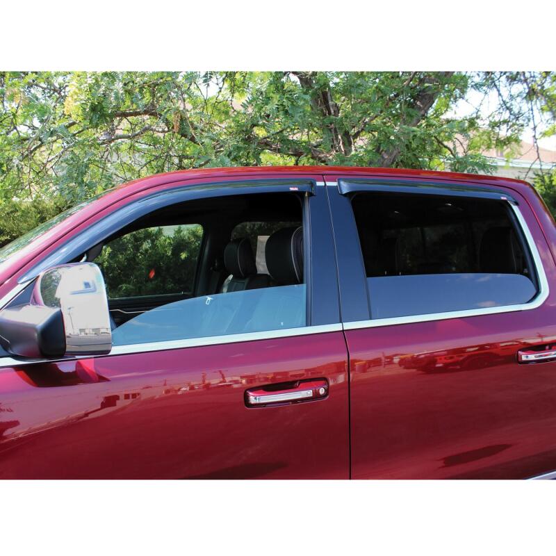 Westin 2019 RAM 1500 Crew Cab (Non Classic) Wade Slim Wind Deflector 4pc - Smoke Wind Deflectors Westin