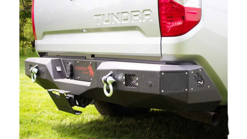Fishbone Offroad 14-21 Toyota Tundra Rear Bumper - Black Texture Bumpers - Steel Fishbone Offroad