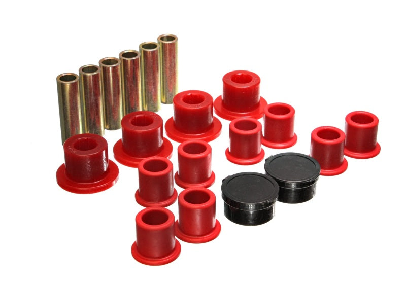 Energy Suspension 98-11 Ford Ranger Red Rear Leaf Spring Bushing Set Bushing Kits Energy Suspension