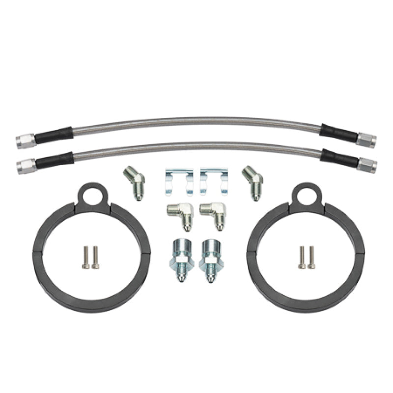 Wilwood Flexline Kit 12 inch -3 3/8-24 IF 1/8-27 NPT 90 Degree Brake Line Kits Wilwood