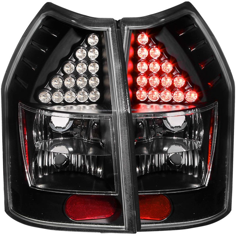 ANZO 2005-2008 Dodge Magnum LED Taillights Black Tail Lights ANZO