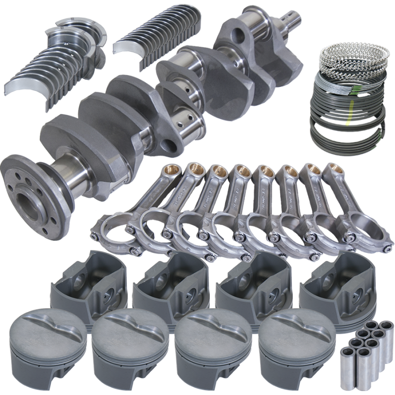 Eagle Chevy 350 3.750in Crank 5.700in I-Beam Rods -5cc Flat Top 4.040in Pistons Rotating Assembly Rotating Assemblies Eagle