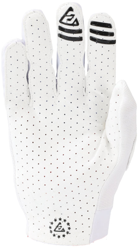 Answer 25 Aerlite Gloves White/Black Logo Youth - Medium Gloves Answer