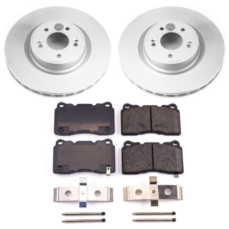 Power Stop 10-16 Hyundai Genesis Coupe Front Z17 Evolution Geomet Coated Brake Kit Brake Kits - Performance Blank PowerStop