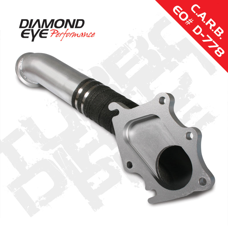 Diamond Eye TURBO-DIRECT 3in AL CHEVY LB7 DURAMAX 01-04 5 BTWN TURBO & F PIPE TRANS DIPSTICK MOD REQ Downpipes Diamond Eye Performance