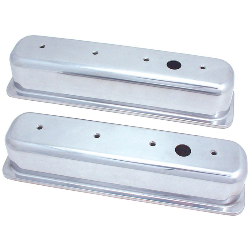 Spectre SB Chevy Center Bolt Tall Valve Cover Set - Polished Aluminum Valve Covers Spectre
