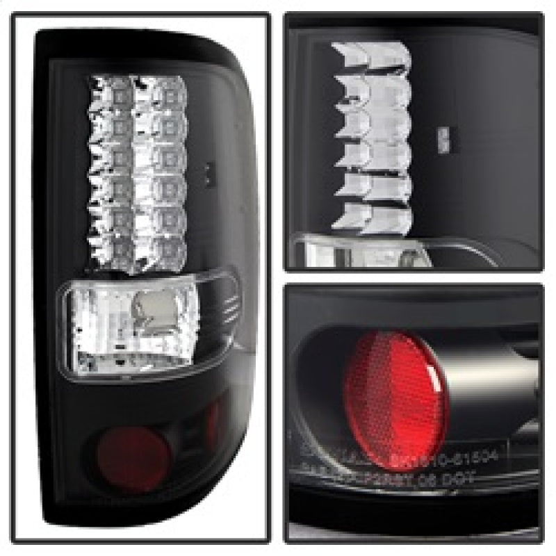 Spyder Ford F150 Styleside 04-08 (Not Fit Heritage & SVT)LED Tail Lights Black ALT-YD-FF15004-LED-BK Tail Lights SPYDER