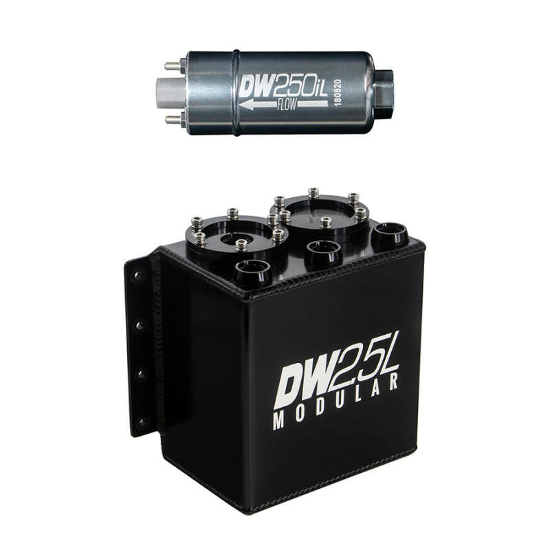 DeatschWerks 2.5L Modular Surge Tank (Incl. 1 DW250iL In-Line Fuel Pump) Surge Tanks DeatschWerks