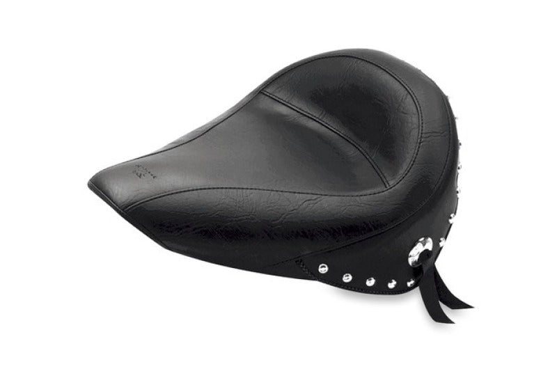 Mustang 84-06 Harley Standard Rear Tire Standard Touring Solo Seat w/Studs - Black Solo Motorcycle Seats Mustang Motorcycle